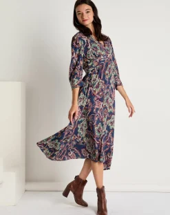 Robe Kassandra imprimée marine