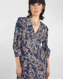 Robe Kassandra imprimée marine