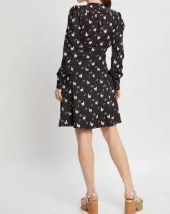 Robe Lama imprimée noire