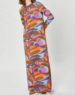 Robe longue Caftan Purple Country Pop lilas