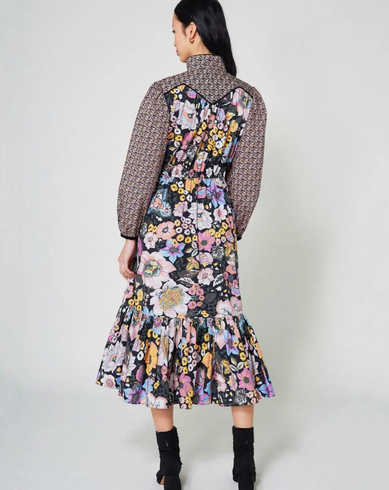 Robe longue Carnaby mix print