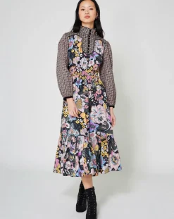 Robe longue Carnaby mix print
