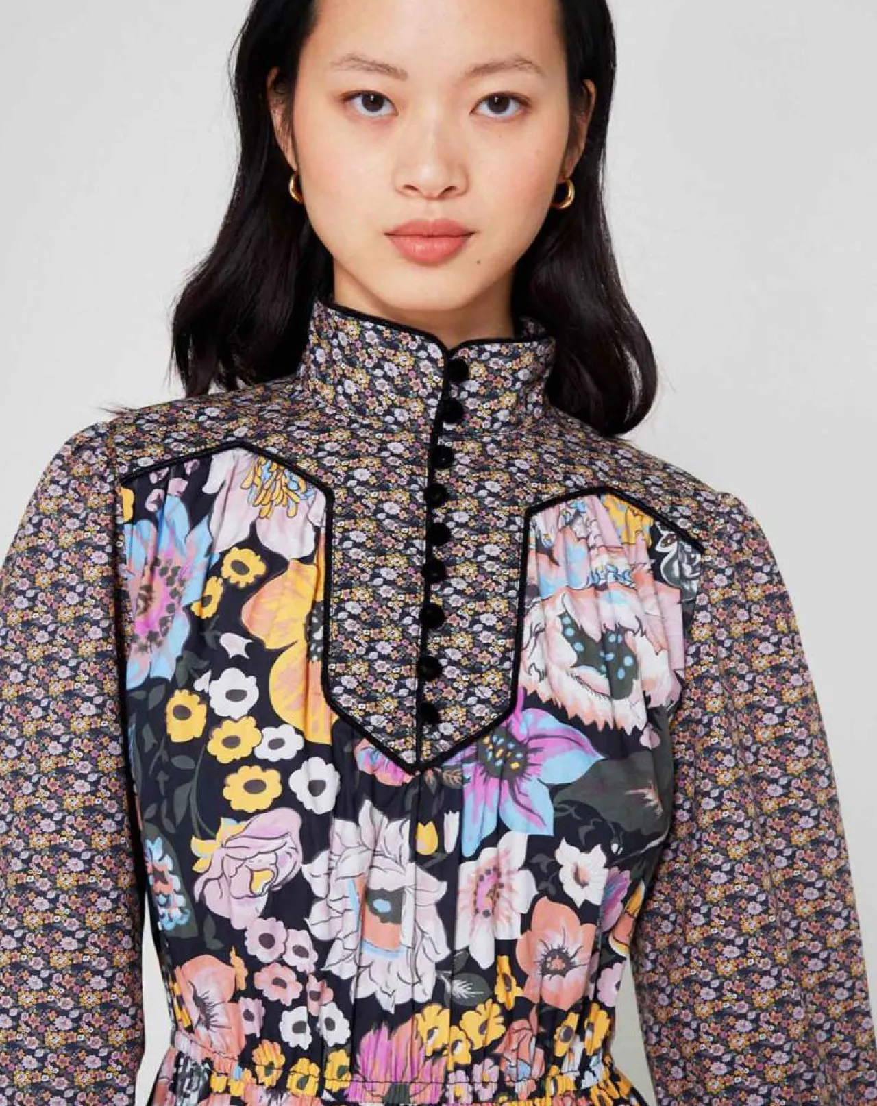 Robe longue Carnaby mix print