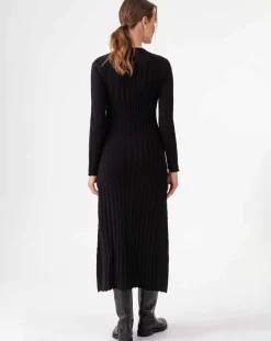 Robe Longue en Laine mélangée Rosemay noire