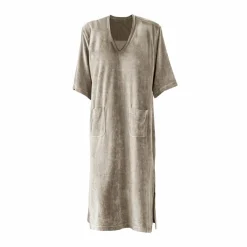 Robe longue en éponge grise