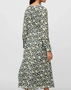 Robe longue fleurie multicolore