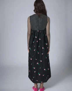 Robe longue Flower Bubble unique noire