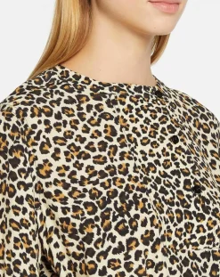 Robe longue Gamba léopard noire