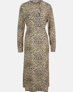 Robe longue Gamba léopard noire