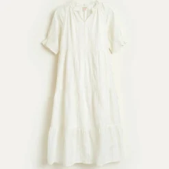 Robe longue Pattie en Coton à motif irisé écrue