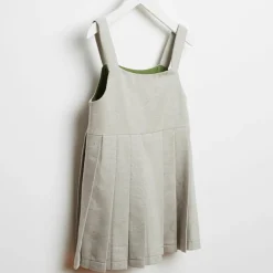 Robe Lu en Maille mélangée plissée gris clair