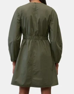 Robe manches ballons kaki