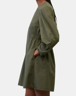 Robe manches ballons kaki