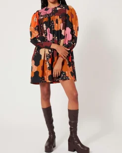 Robe Médiéval Patchwork imprimée multicolore