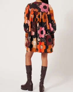 Robe Médiéval Patchwork imprimée multicolore