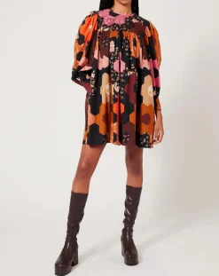 Robe Médiéval Patchwork imprimée multicolore