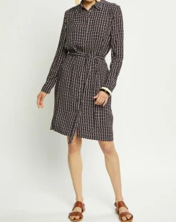 Robe Meril imprimée marine