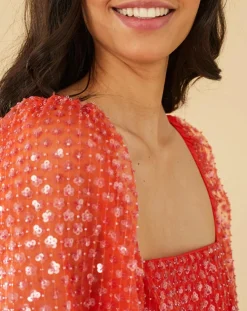 Robe midi Baby Flower coquelicot