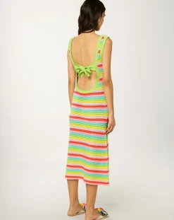 Robe Midi Ecaille Arc-en-ciel rainbow