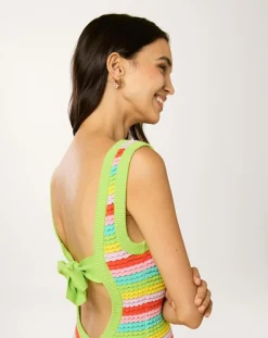 Robe Midi Ecaille Arc-en-ciel rainbow