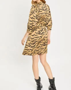 Robe Mini à imprimé tigré marron/noir