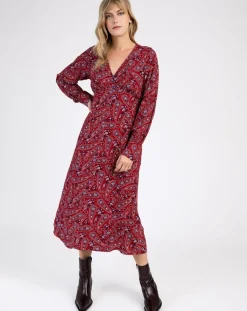Robe Miroko paisley sanguine