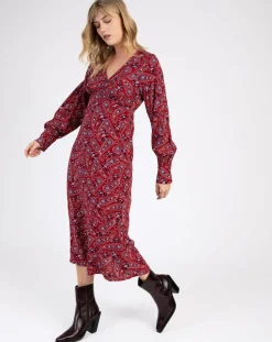 Robe Miroko paisley sanguine