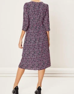 Robe Nasiria imprimée mauve