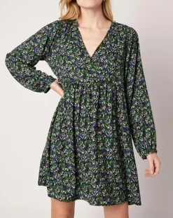 Robe Omar imprimée vert forêt