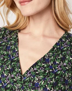 Robe Omar imprimée vert forêt