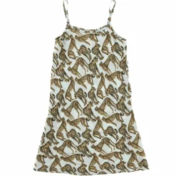 Robe Paidge fluide et légère imprimée léopard bleu/marron