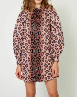 Robe Panther léopard marron