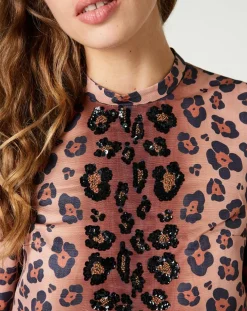 Robe Panther léopard marron