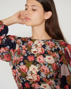 Robe Patchwork encre