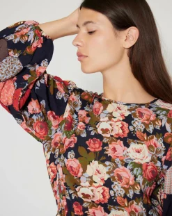 Robe Patchwork encre