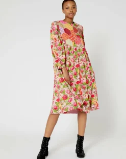 Robe Patchwork rose