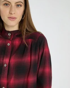 Robe Pelly à carreaux rouge/noir