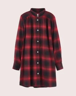 Robe Pelly à carreaux rouge/noir