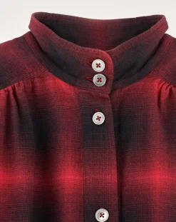 Robe Pelly à carreaux rouge/noir