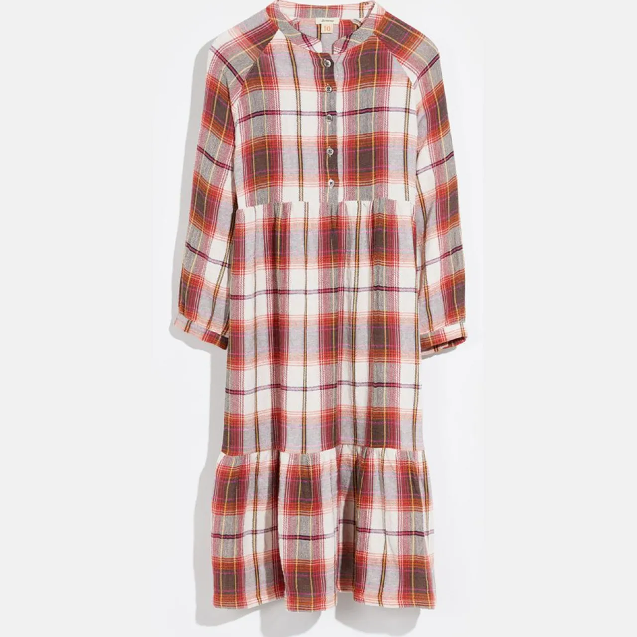 Robe Peru à carreaux bordeaux/écru