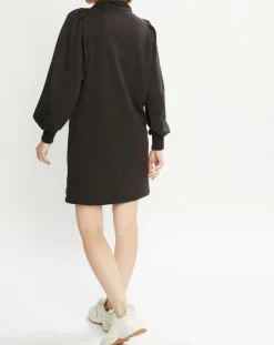 Robe Pull en Coton Bio mélangé zippée anthracite