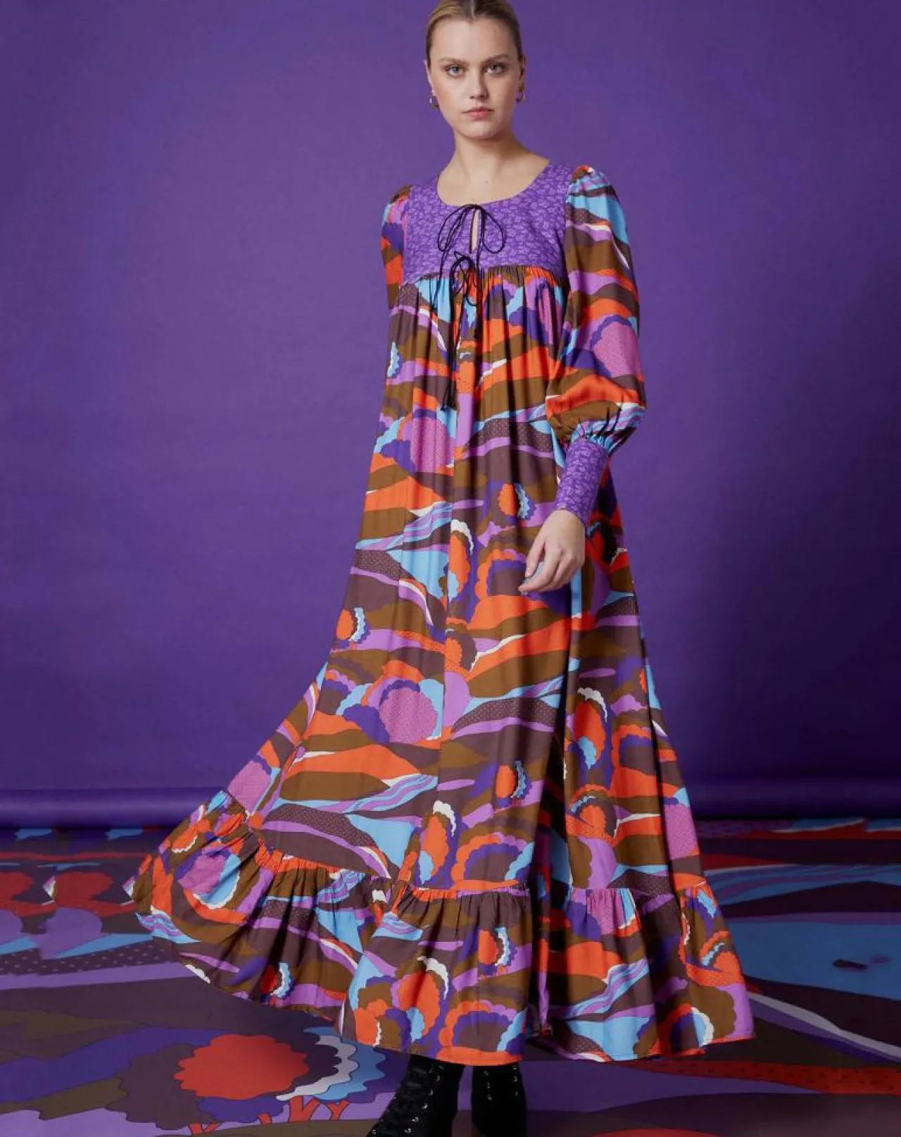 Robe Purple Country print lila