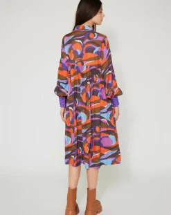 Robe Purple Country print lilas