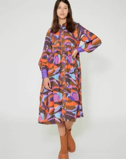 Robe Purple Country print lilas