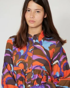 Robe Purple Country print lilas