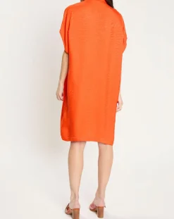 Robe Ratela motifs ton sur ton orange
