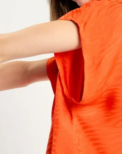 Robe Ratela motifs ton sur ton orange