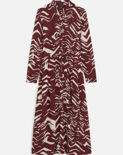 Robe Rlilie imprimée bordeaux