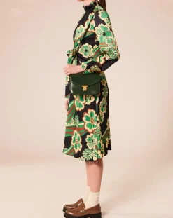 Robe Ronnie vert motif