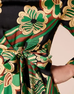 Robe Ronnie vert motif